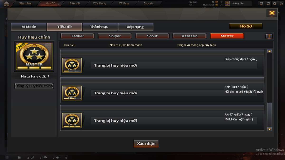 shop acc cf uy tin gia re